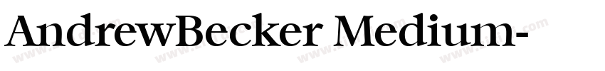AndrewBecker Medium字体转换